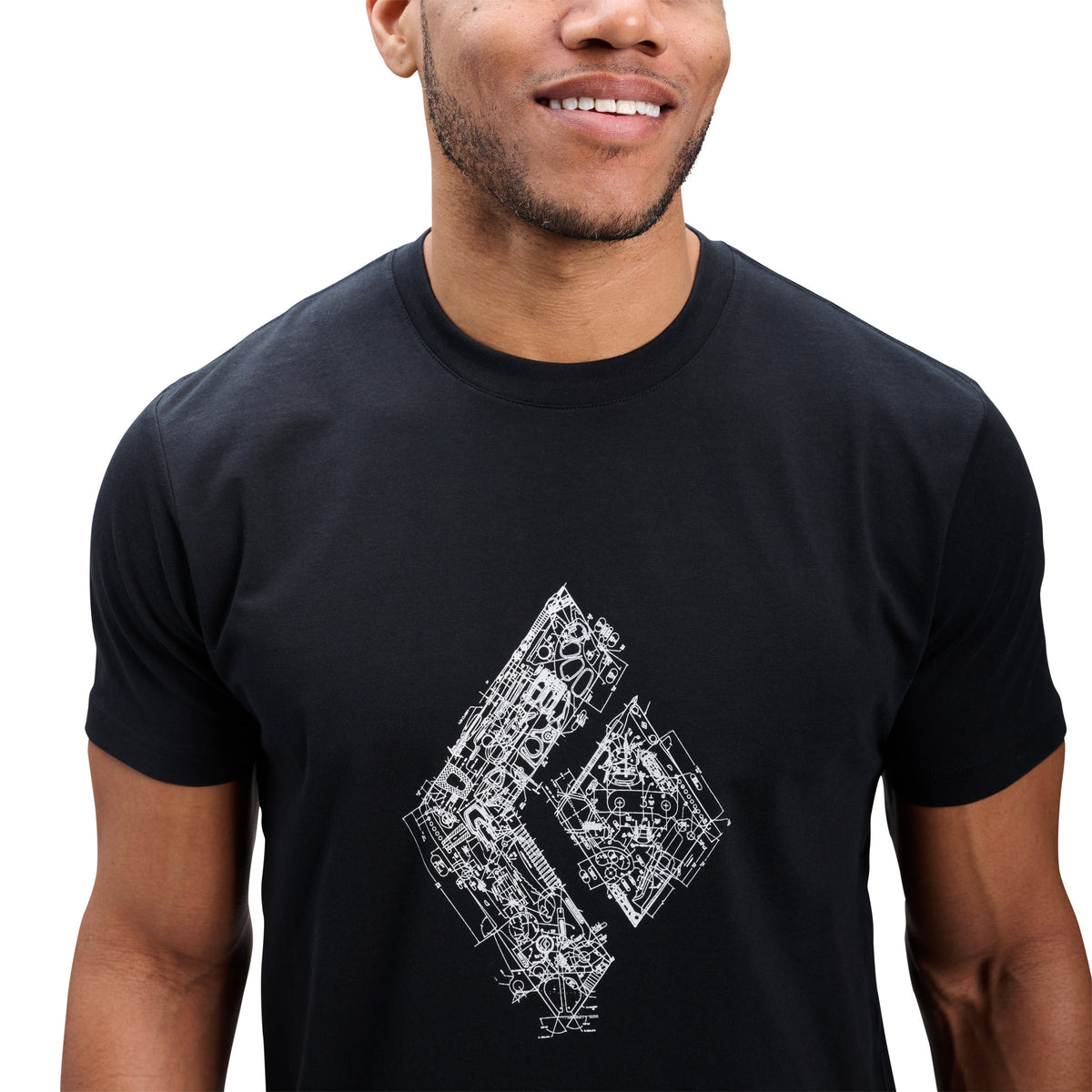 Men's Engineered Diamond Short Sleeve Tee | Black Diamond Signature