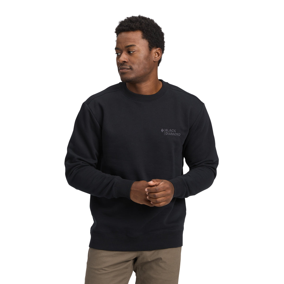 Men's Mini Stacked Crewneck | Black Diamond Best Seller