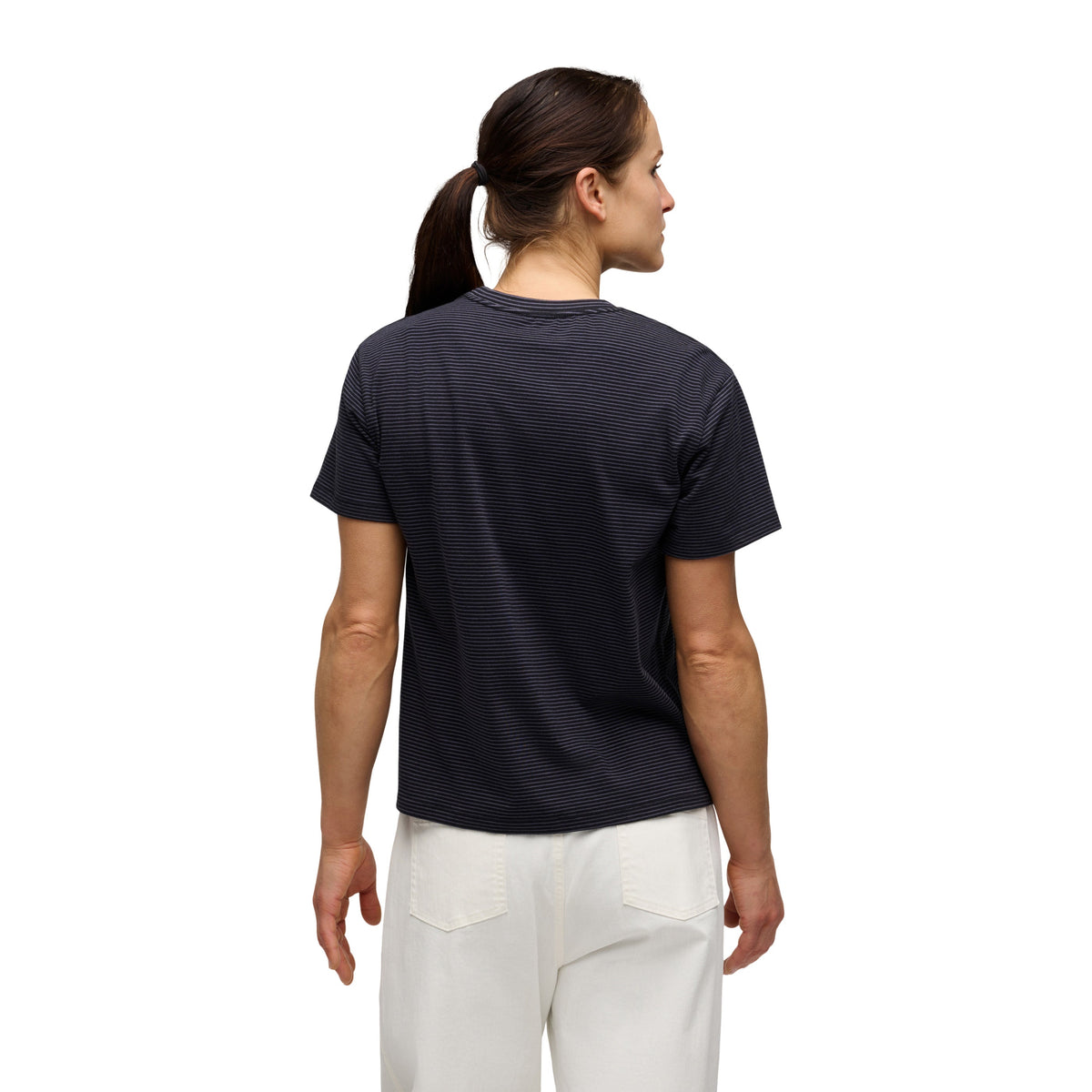 Women's BD Stripe Short Sleeve Tee Long | Black Diamond Classic