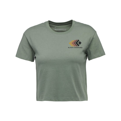 Women's Faded Crop Short Sleeve Tee | Black Diamond Trending