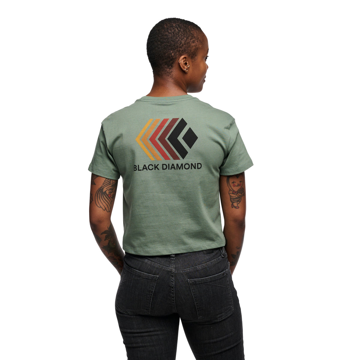 Women's Faded Crop Short Sleeve Tee | Black Diamond Trending