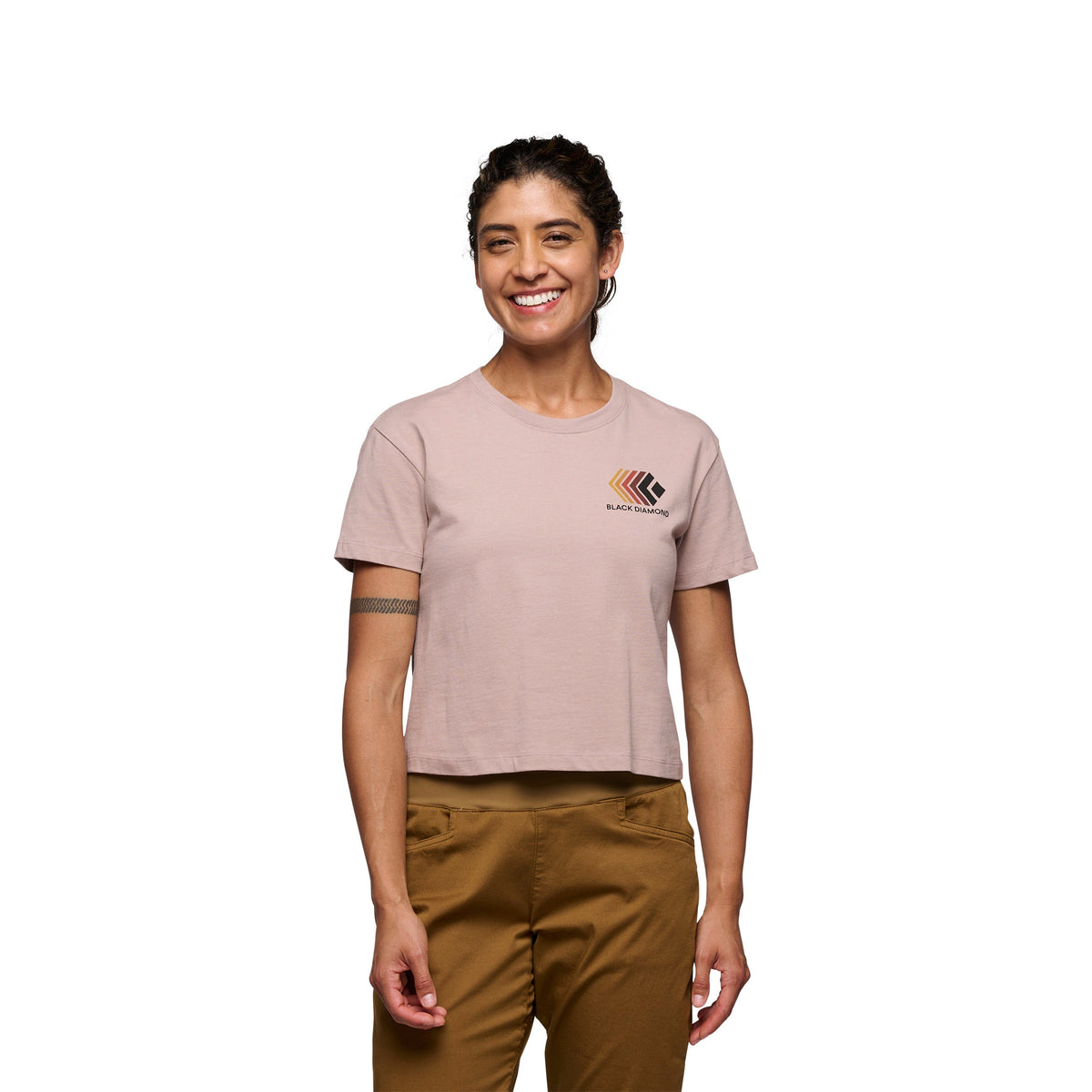 Women's Faded Crop Short Sleeve Tee | Black Diamond Trending