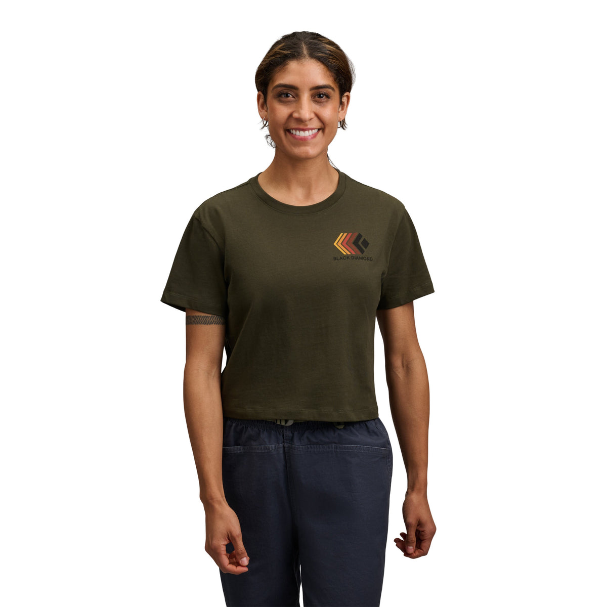 Women's Faded Crop Short Sleeve Tee | Black Diamond Trending