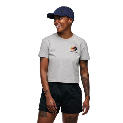 Women's Faded Crop Short Sleeve Tee | Black Diamond Trending