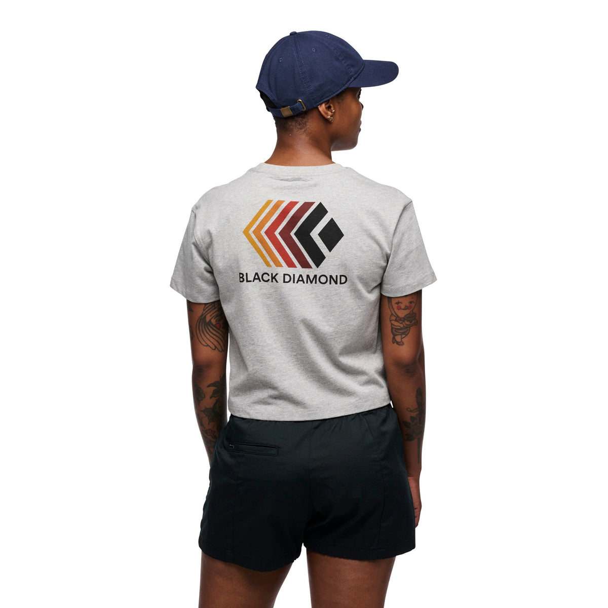 Women's Faded Crop Short Sleeve Tee | Black Diamond Trending