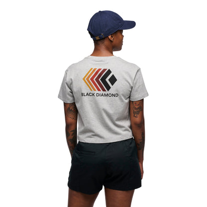 Women's Faded Crop Short Sleeve Tee | Black Diamond Trending
