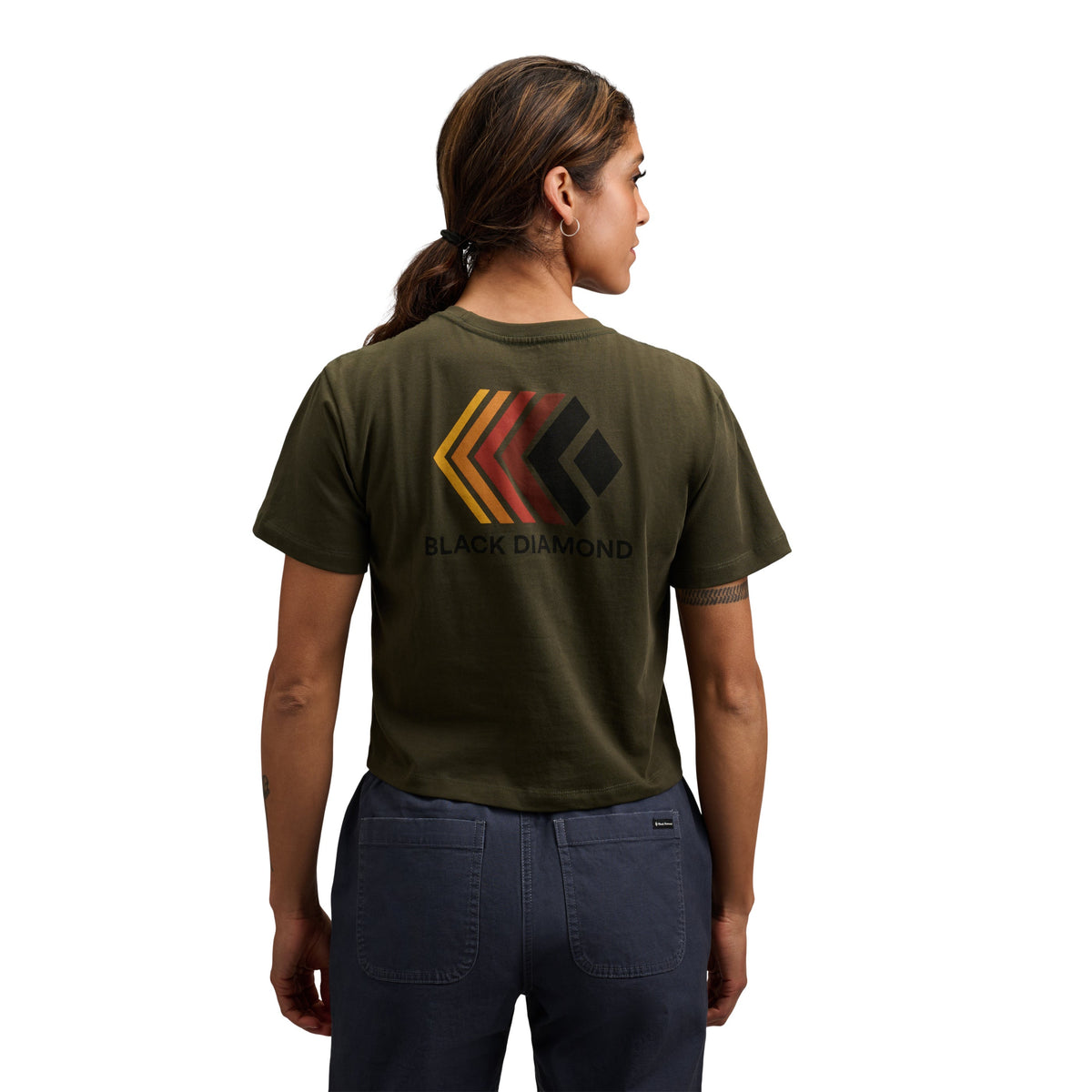 Women's Faded Crop Short Sleeve Tee | Black Diamond Trending