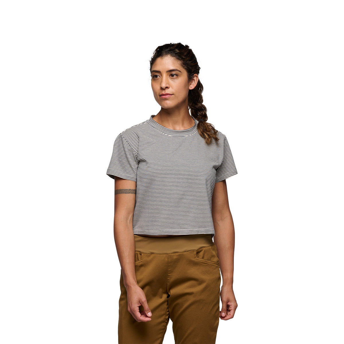 Women's BD Stripe Crop Short Sleeve Tee | Black Diamond Everyday