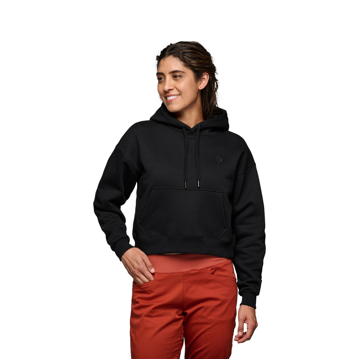 Women's Crop Pullover Hoody | Black Diamond Signature